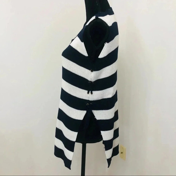 Vintage Cotton Tunic Tank Striped Side Tie - Picture 3 of 6